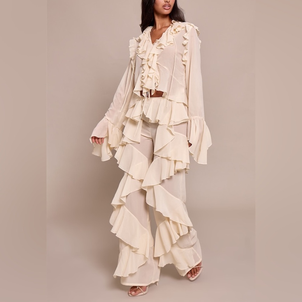 2PCs Ruffled Pant Set - Picture 7 of 11